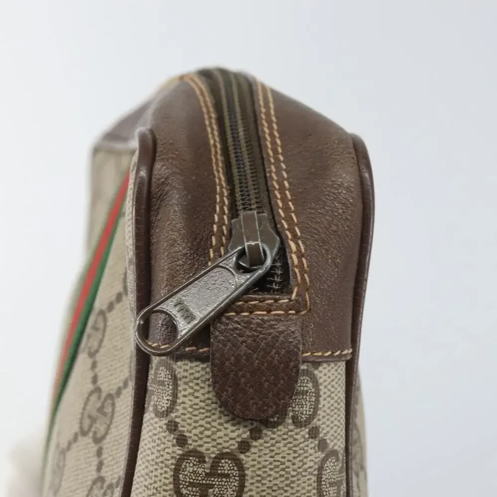 Gucci GG Supreme Web Clutch Bag Beige